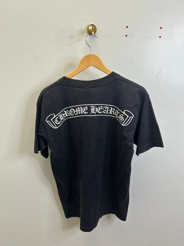 Preowned Chrome Heart Black White Vintage Tee size M