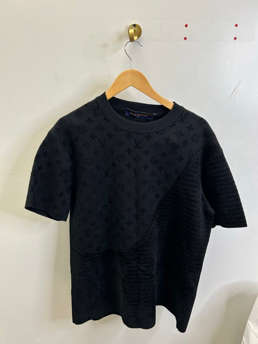 New Louis Vuitton Cashmere Black Monogram Damier Shirt size L