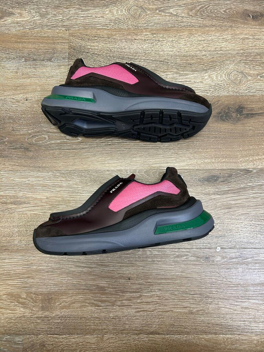 Preowned Prada Sport Boxing Sneaker Brown Pink size 6.5(8)