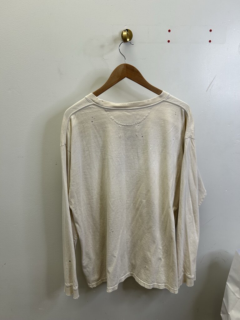 Preowned Maison Margiela Cream Thrashed Tee size M