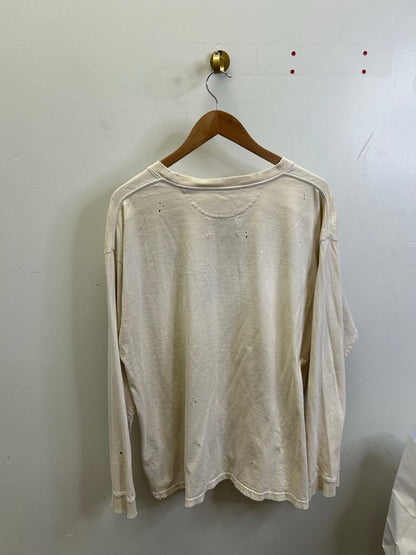 Preowned Maison Margiela Cream Thrashed Tee size M