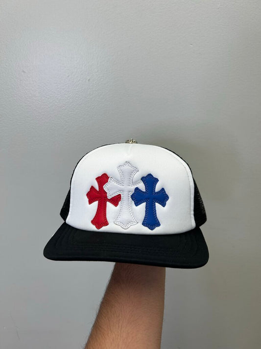 New Chrome Heart Triple Cross USA Trucker