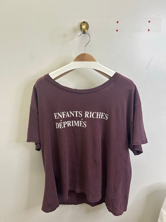 New ERD Maroon Classic Logo Tee Size Large