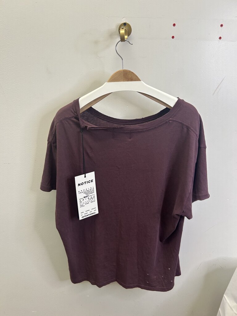 New ERD Maroon Classic Logo Tee Size Large