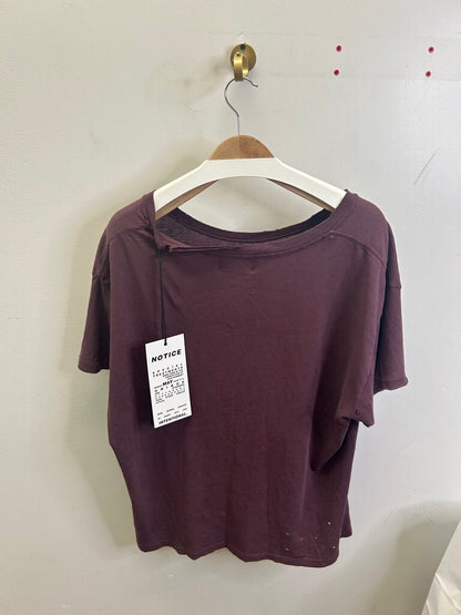 New ERD Maroon Classic Logo Tee Size Large