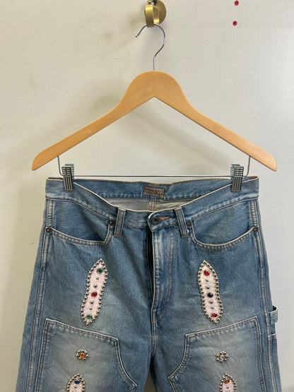 Preowned Kapital Rhinestone Shorts Size 32