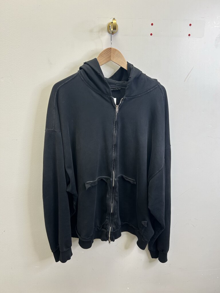 Preowned Balenciaga Black Yellow Tape Zip Size XXL