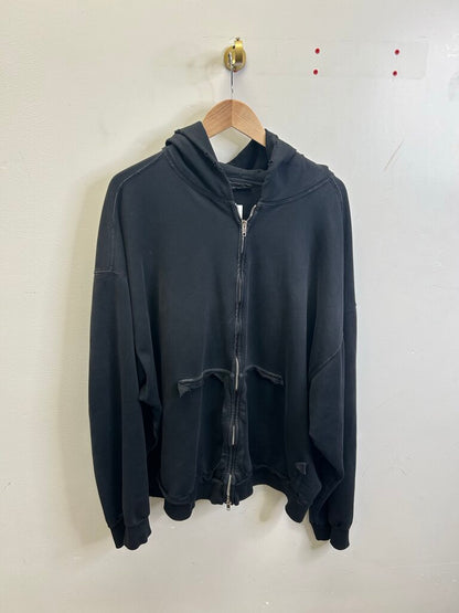 Preowned Balenciaga Black Yellow Tape Zip Size XXL