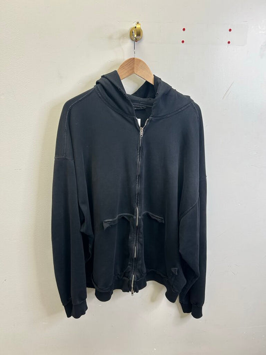 Preowned Balenciaga Black Yellow Tape Zip Size XXL