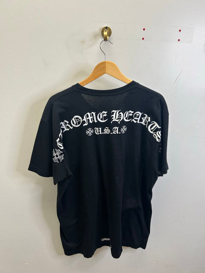 New Chrome Heart Scroll USA Black Tee size 2XL