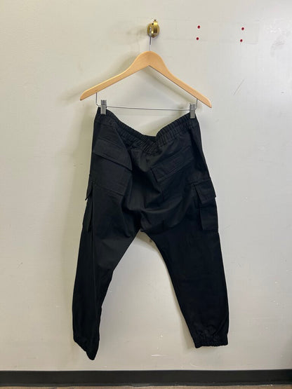 New Rick Owens Black Cargo Work Pants size 2XL