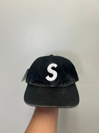 New Supreme Faded S Logo Cap Black