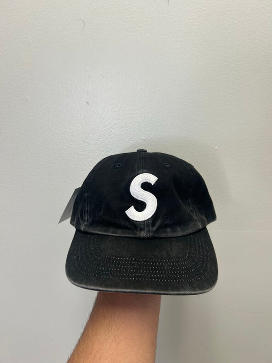 New Supreme Faded S Logo Cap Black