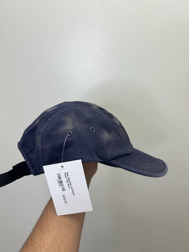 New Supreme Overdyed Camp Cap Navy