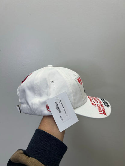 New Supreme White Red ATV Cap