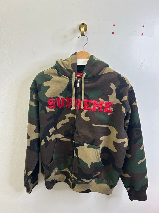 New Supreme Camo Zip Up Hoodie Sz.Large
