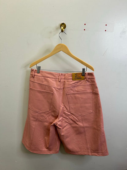 New HMDD Pink Leather Shorts Sz. L