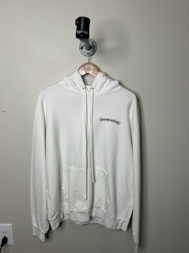 Preowned Chrome Hearts White Yellow Chrome Hoodie sz.M
