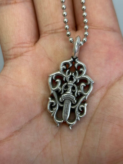 Preowned Chrome Hearts Vine Dagger Pendant