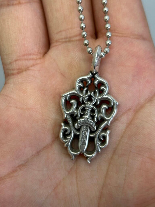 Preowned Chrome Hearts Vine Dagger Pendant