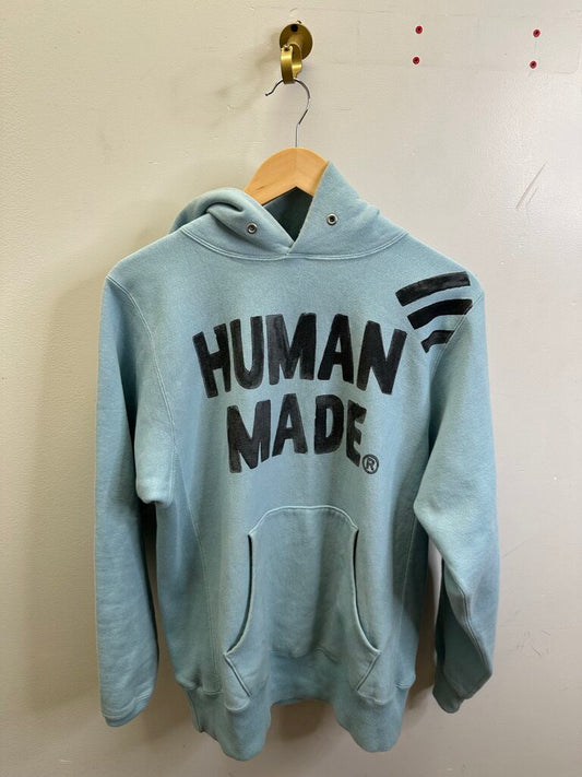 Preowned Human Made Blue Logo Hoodie Sz.small