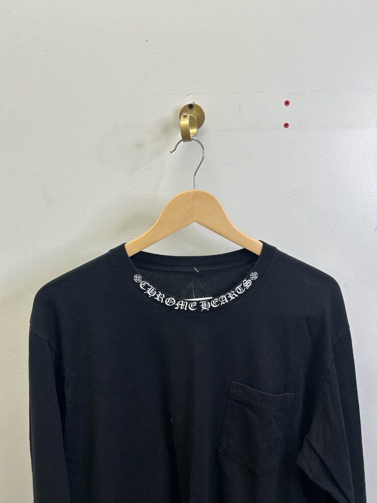 Preowned Chrome Heart Black ArmLogo L/S size XL