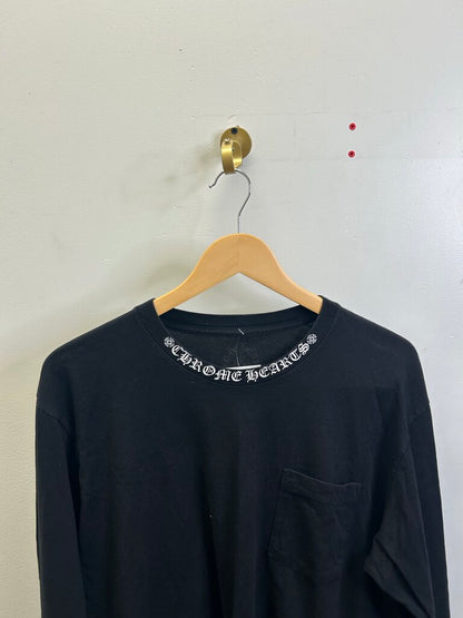 Preowned Chrome Heart Black ArmLogo L/S size XL
