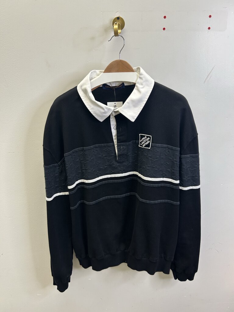 Preowned Louis Vuitton Black Grey 3 Button L/S size XL