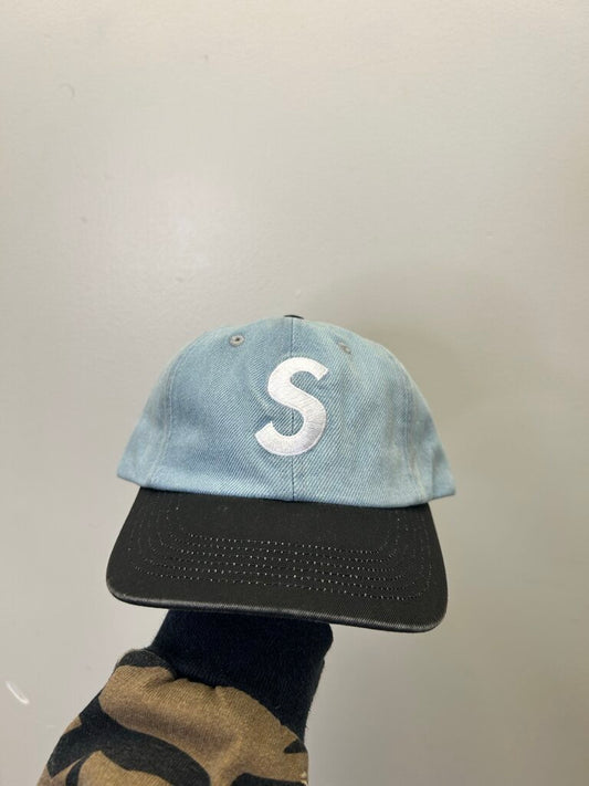 New Supreme S Logo Denim Black Hat