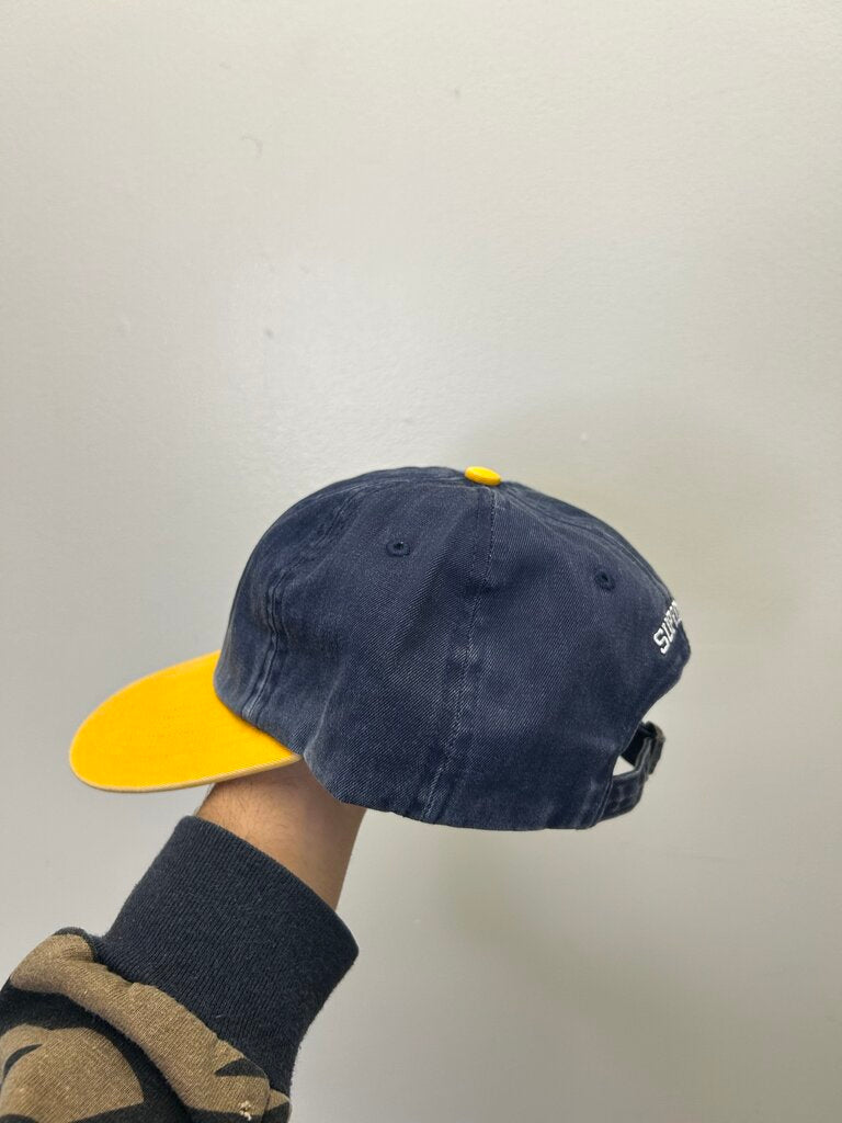 New Supreme S Logo Navy Yellow Hat