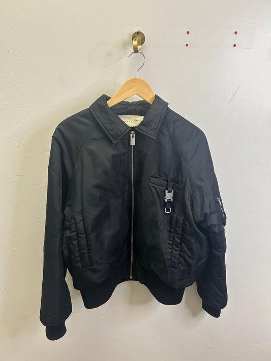 Preowned Alyx Black Bomber Jacket Size Medium