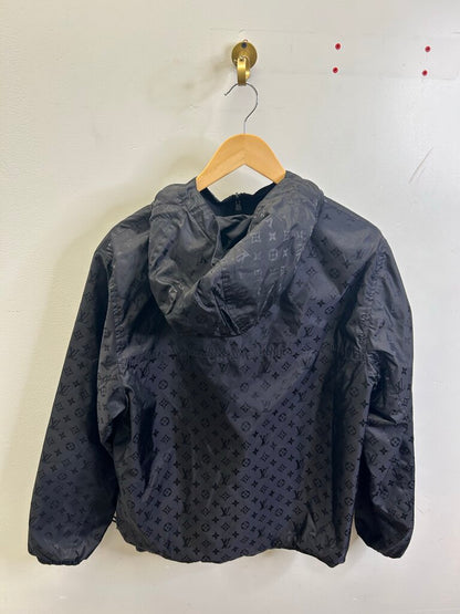 Preowned Louis Vuitton Black Monogram Windbreaker Jacket Size 48
