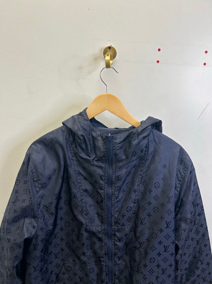 Preowned Louis Vuitton Monogram Navy Windbreaker size 50(M/L)