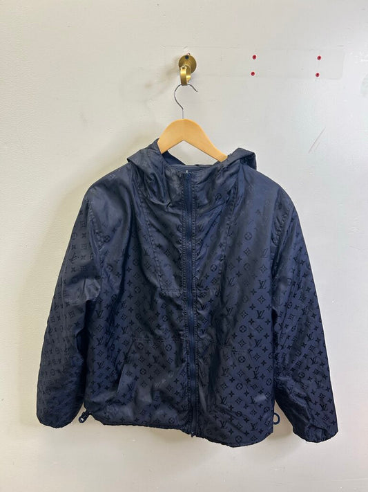 Preowned Louis Vuitton Monogram Navy Windbreaker size 50(M/L)