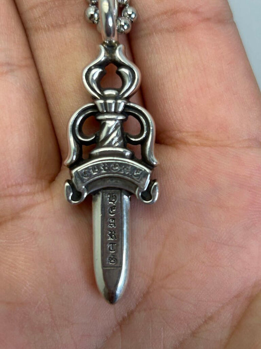 New Chrome Hearts Round Dagger Pendant