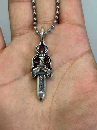 New Chrome Hearts Round Dagger Pendant