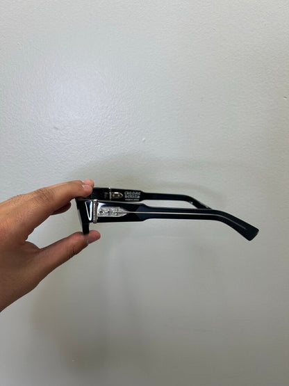 Preowned Chrome Hearts Tryvagagain Black Silver Frames