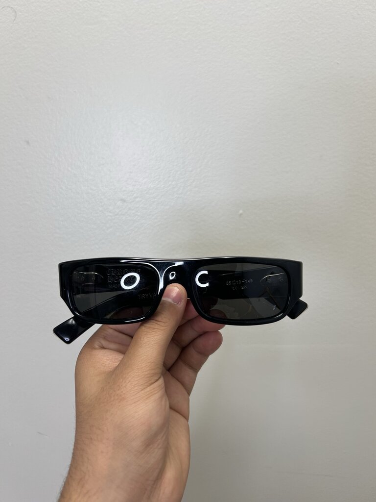 Preowned Chrome Hearts Tryvagagain Black Silver Frames
