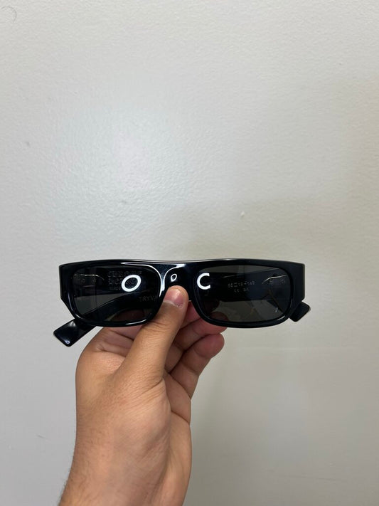 Preowned Chrome Hearts Tryvagagain Black Silver Frames
