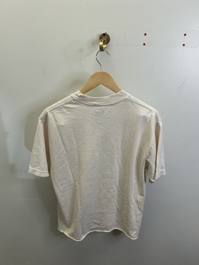 New Paly Kiari Cream Rhinestone Tee Size Small