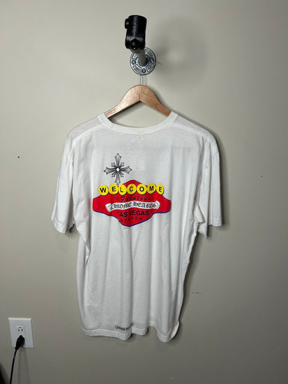 Preowned Chrome Heart Vegas White Tee size 2XL