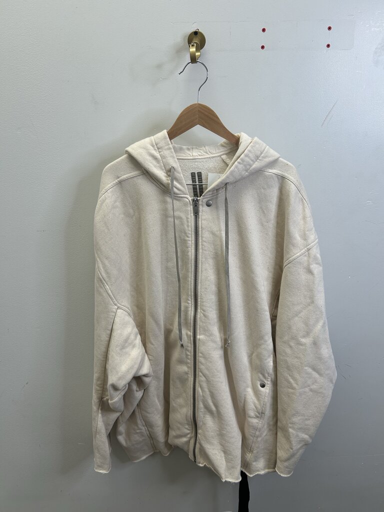 New Rick Owens Cream Cutoff Zip Size XXL