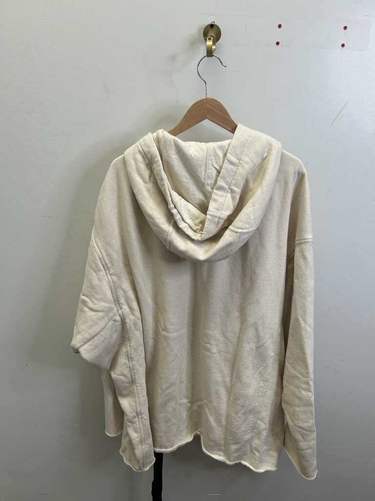 New Rick Owens Cream Cutoff Zip Size XXL