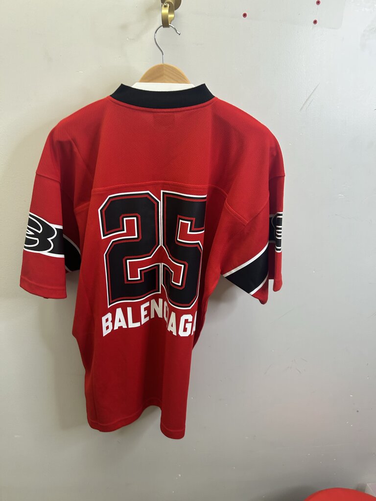 New Balenciaga Red Black Football Jersey size 1(L/XL)