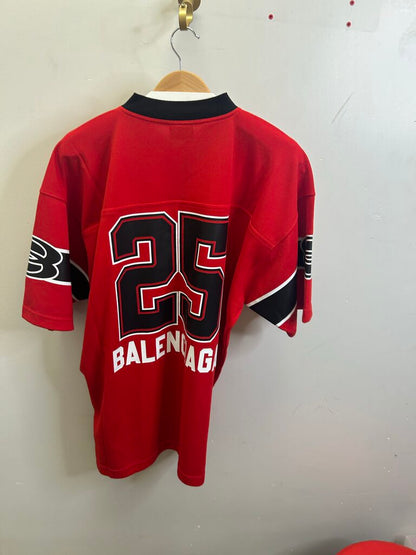 New Balenciaga Red Black Football Jersey size 1(L/XL)