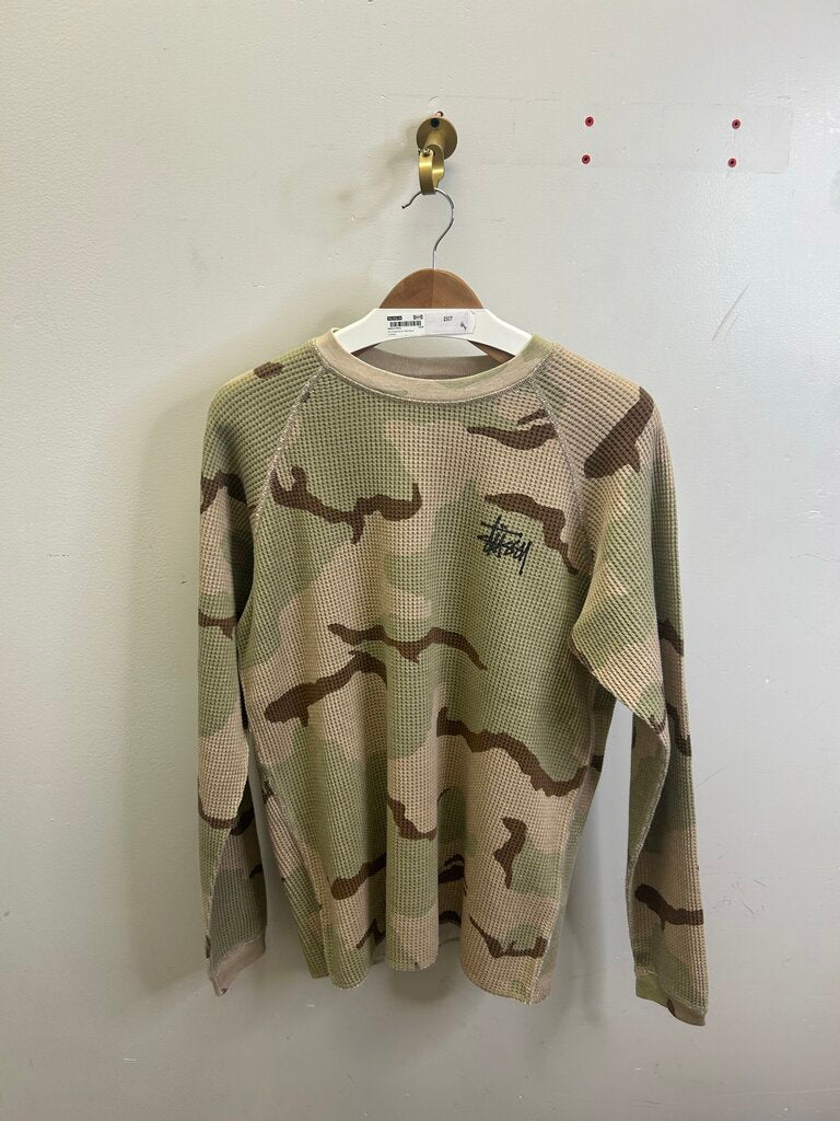 New Stussy Sand Camo Thermal Longsleeve sz.S