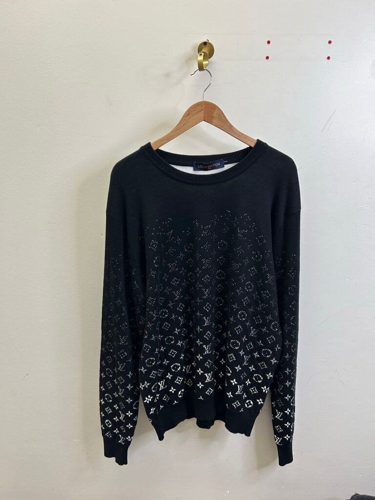 Preowned Louis Vuitton Monogram Fade Sweater Size XL
