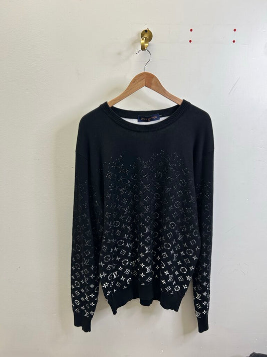 Preowned Louis Vuitton Monogram Fade Sweater Size XL