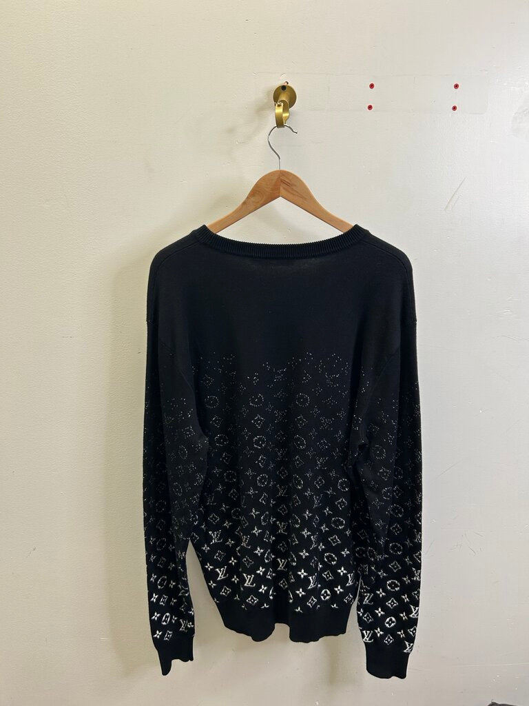 Preowned Louis Vuitton Monogram Fade Sweater Size XL