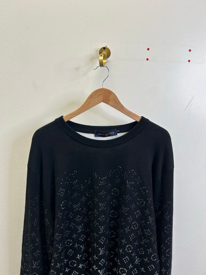 Preowned Louis Vuitton Monogram Fade Sweater Size XL